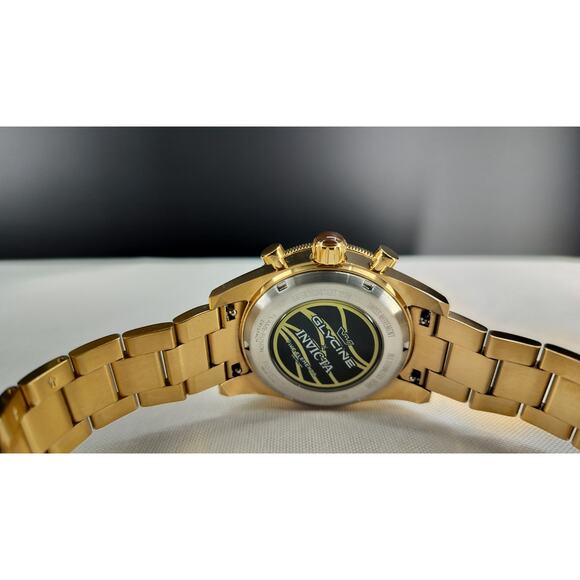 GLYCINE x INVICTA Men's Watch Quartz 5 Elements Gold - Picture 12 of 14